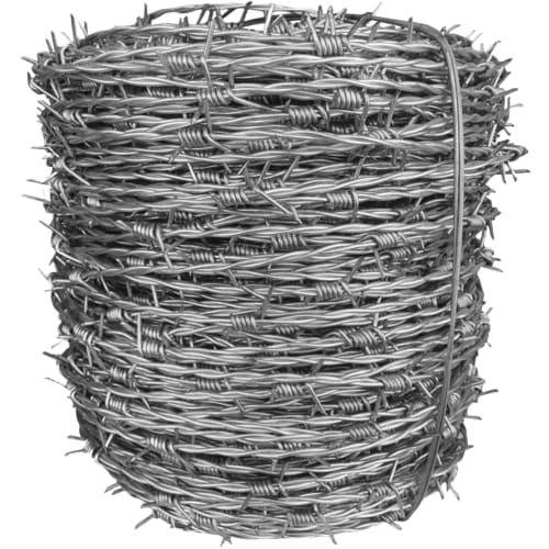 Haiyunhome Galvanized Barbed Wire, High-Tensile Barbed Wire, Safety Barbed Wire, High Temperature Resistant, Corrosion Resistant, Rust Resistant, 8cm