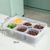 Voedselopbergcontainer 6 vakken Groente Fruit Vershoudbox met Deksel voor Koelkast Keuken Specerijen Kruiden Opbergpot