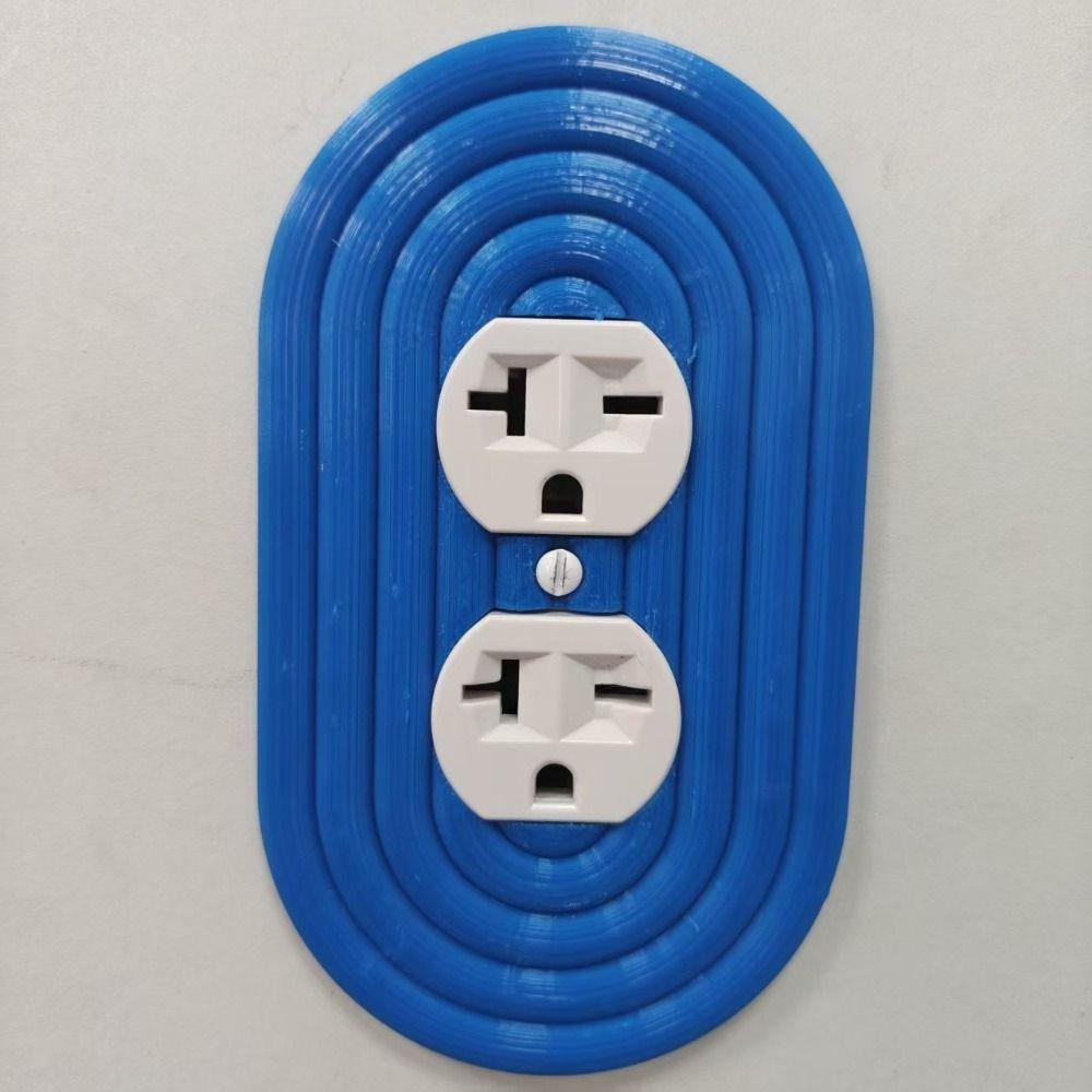 Modern Striped Pattern Wall Switch Panel Multi-Color Wall Switch Cover Bedroom
