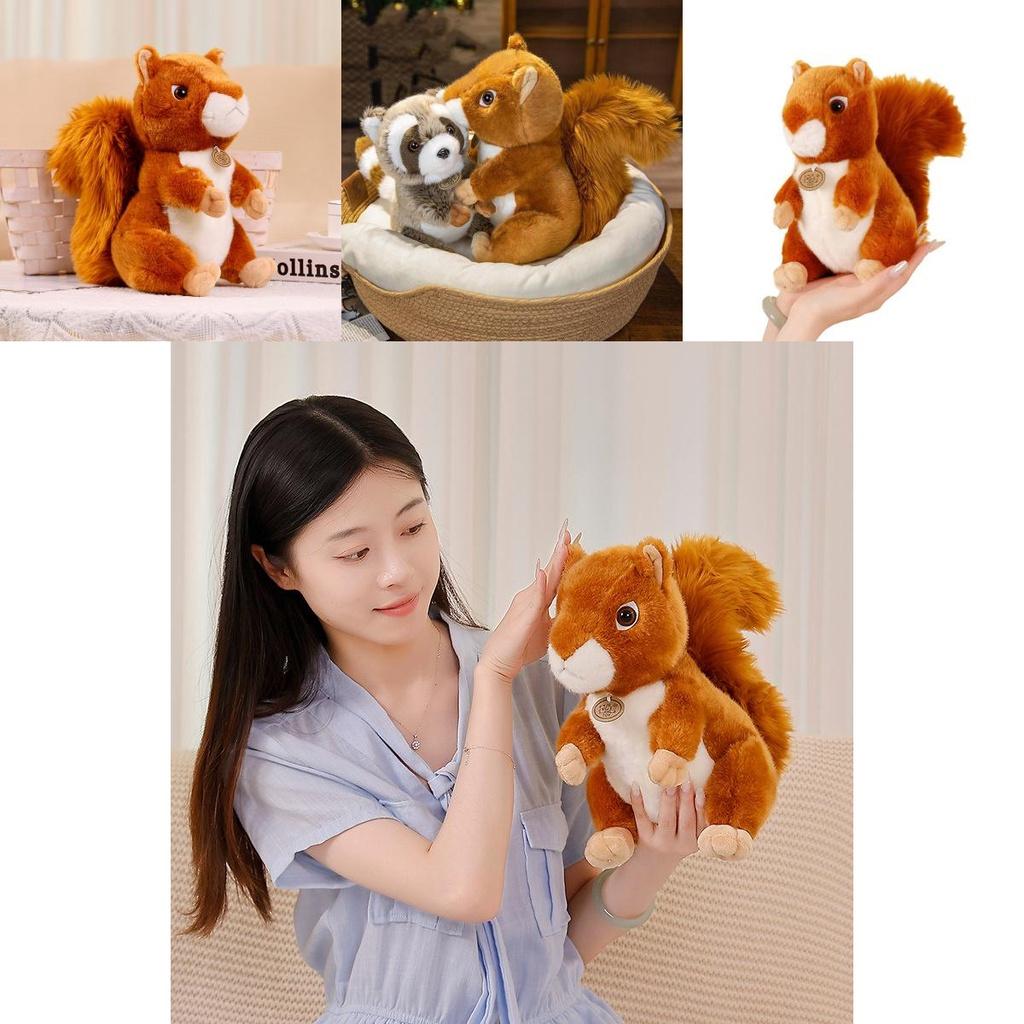 Cute And Soft Squirrel Raccoon Plush Toy For Kids Wholesale Animal Park Souvenir