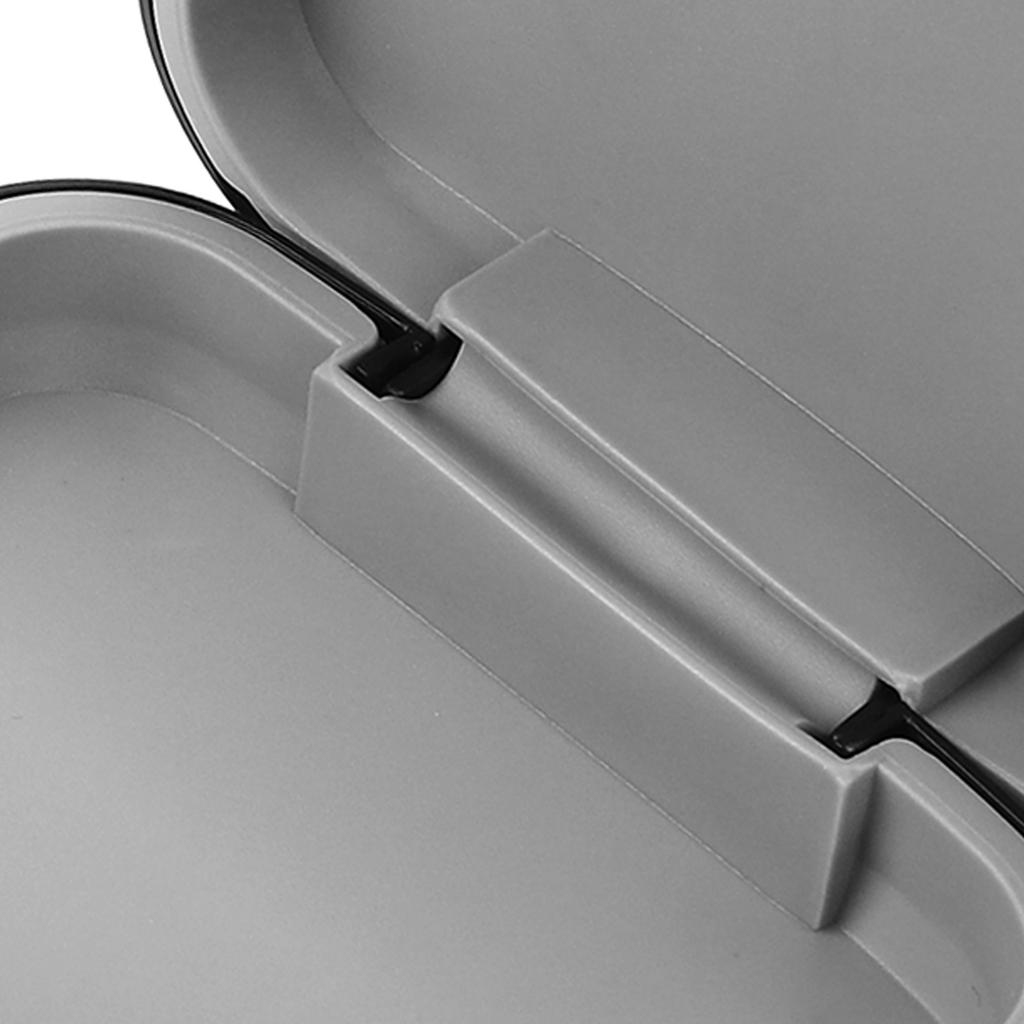 Portable Hearing Aid Hard Case Waterproof Hearing Aid Protective Storage Box Black for Outdoor Travel