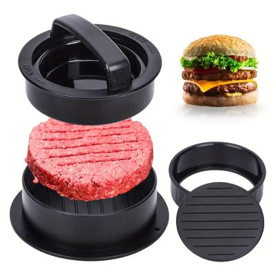 Burgerpresse Form & Patty-Presse Hersteller - 3 in 1 gefüllter Hamburger-Patty-Hersteller Perfekt für Rindfleisch, Hähnchen-Patties - Küchenpresswerkzeug