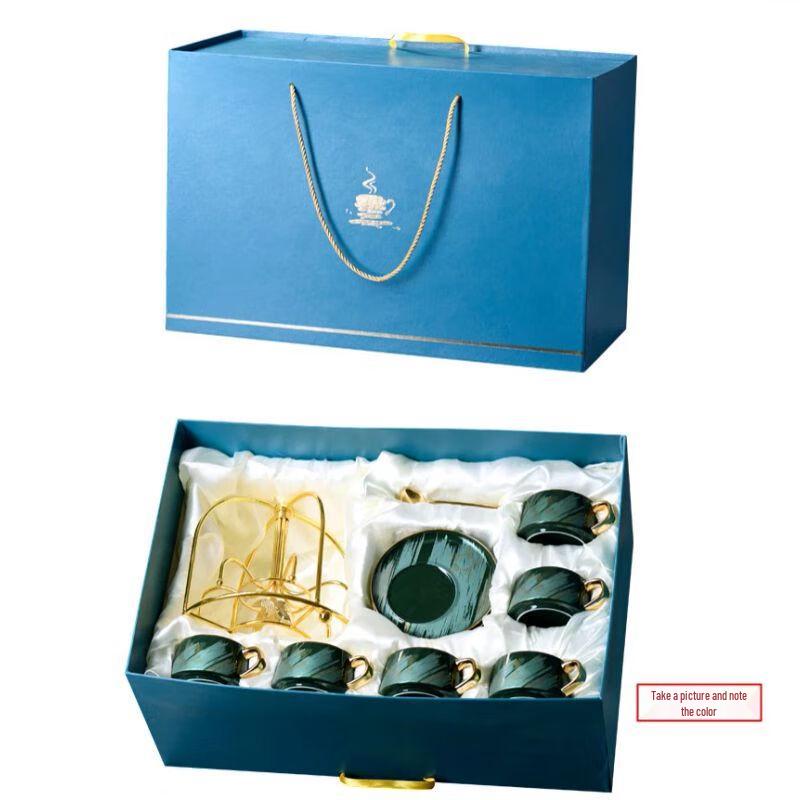 Современный Роскошный Керамический Набор Кофейных и Чайных Чашек и Блюдец