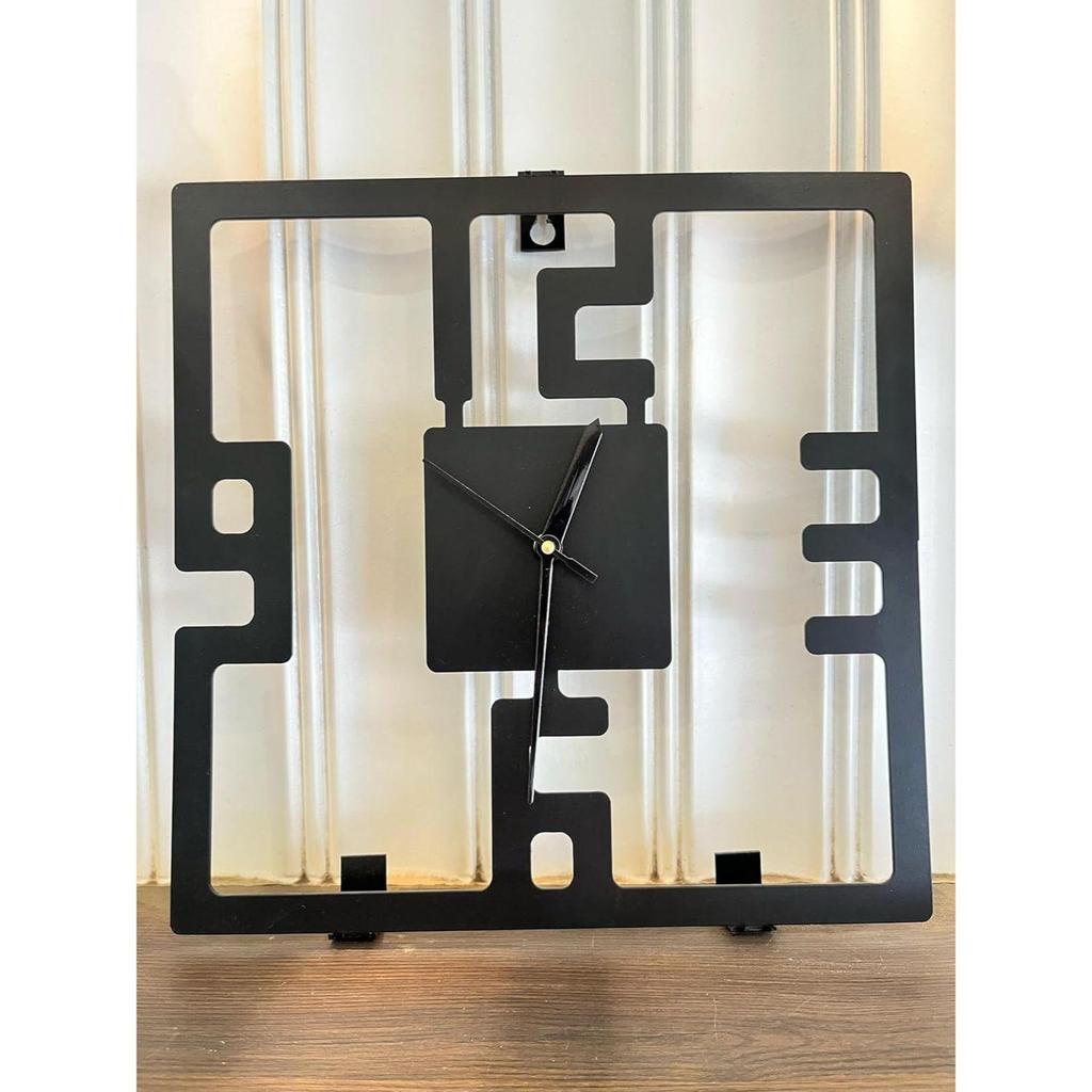 Classic Square Shaped Wall Clock | 12 Inch Durable & Elegant Metal Wall Timepiece for Home, Office, Living Room, Bedroom