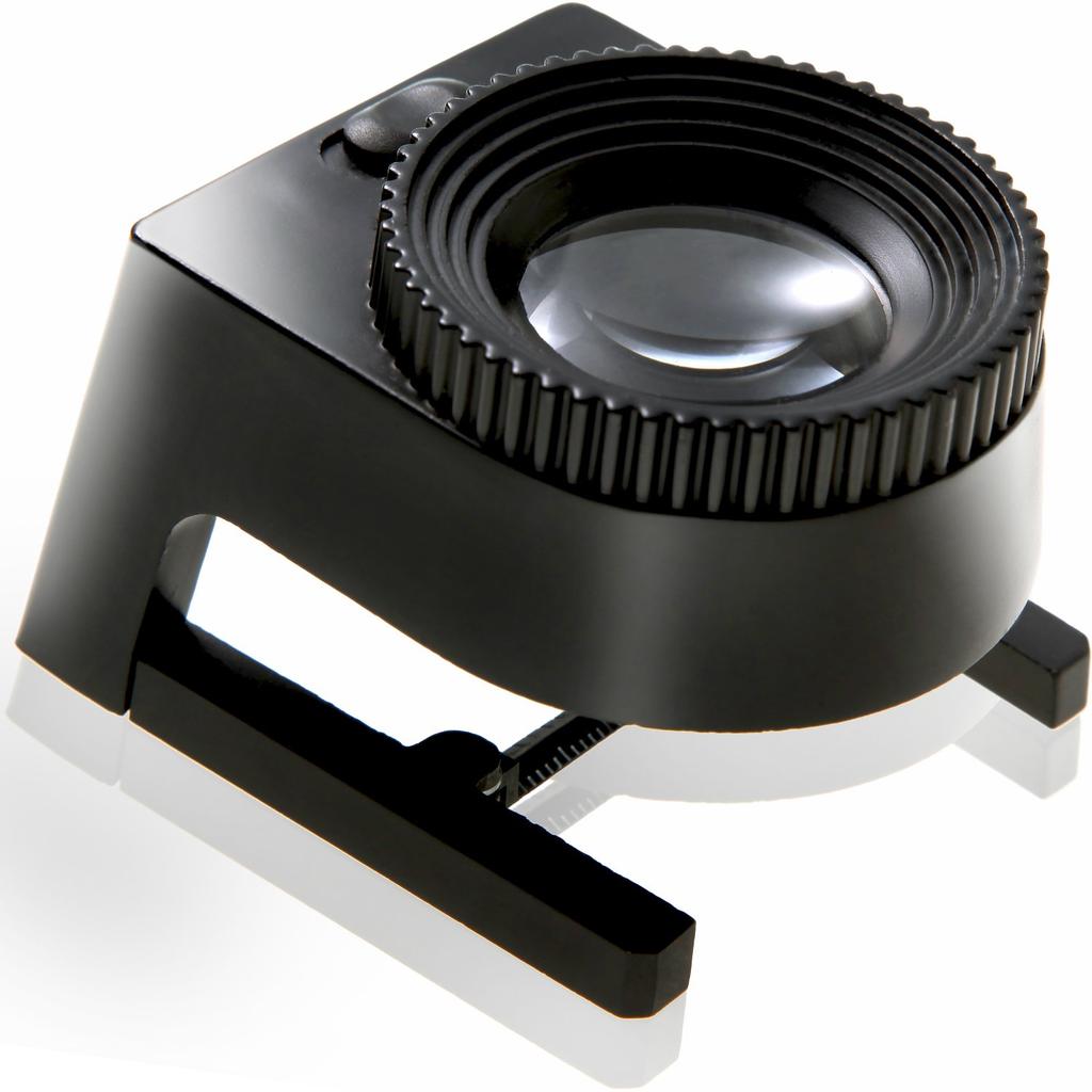 Phoenix Small Stripe Magnifier [15x] for Proofreading and Editing, with Scale, LED Light, and Case (45-Day Warranty)