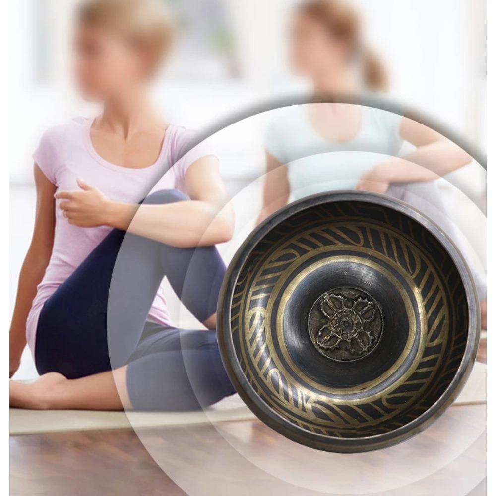 Tibetan Singing Bowl Set Sound Bowls Meditation Nepal Music Bowl Buddhism for Meditation Yoga Stress Relief Tibet Copper Bowl