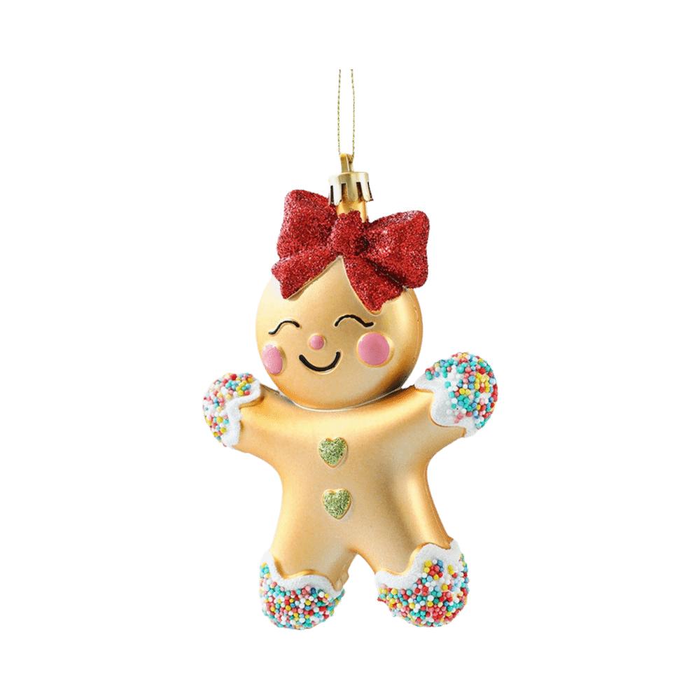 Gingerbread Man Christmas Hanging Decoration Gold Party Atmosphere Decoration  Gift