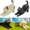 Cute Lazy Bracket Cat Shape Resin Phone Holder Desktop Stand Fixing Mini Portable Multi-functional Holder Car Desk Decoration