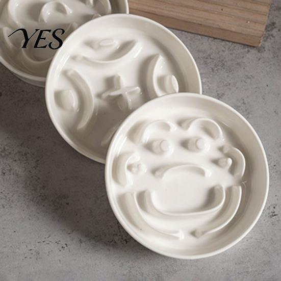 Spine Protection Pet Bowl Elevated Slow Feeder, Ceramic Dog with Stand, Prevents Holder Choking, Protects Spine, Raised Food for Cats Dogs Anti-Choke