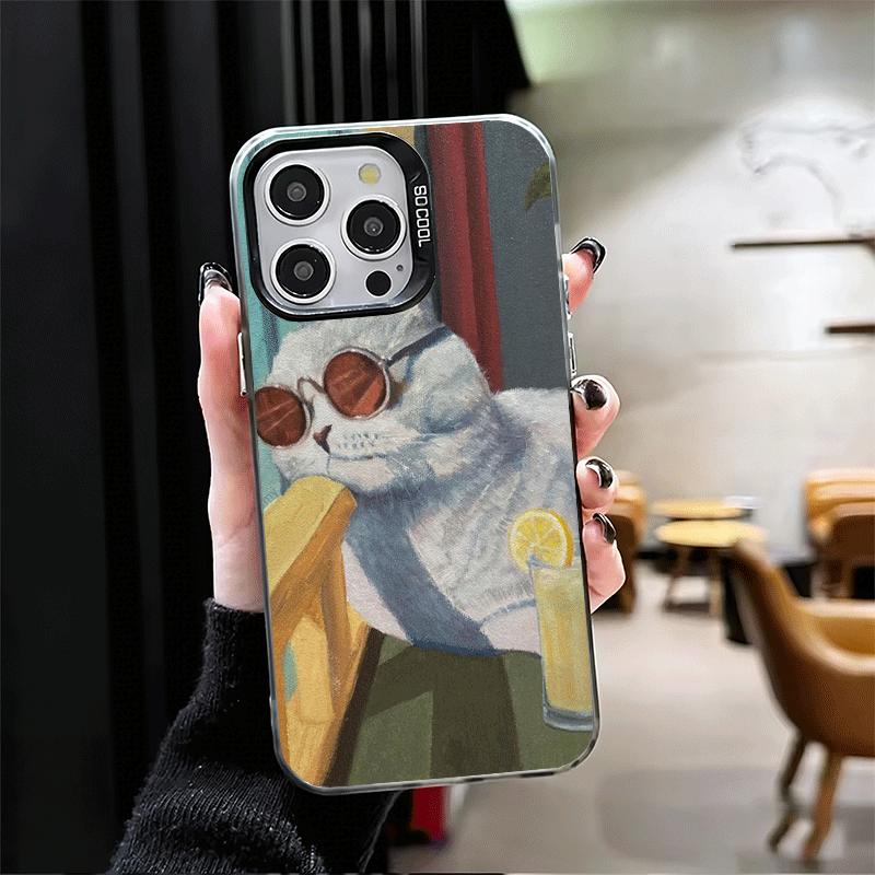 Funny Cats Fashion Style Soft Phone Case for iPhone 15 16 17 Pro Max 17Air 16E 14 Plus 13 12 Mini Shockproof Cover Back Shell
