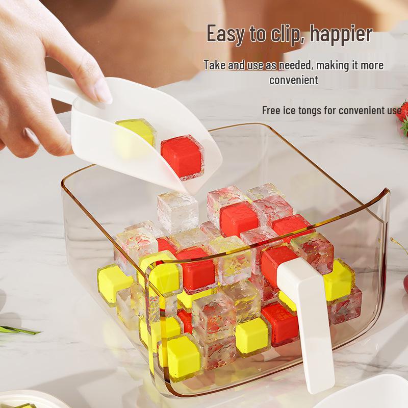Food Grade Ice Cube Tray & Mold with Ice Bucket