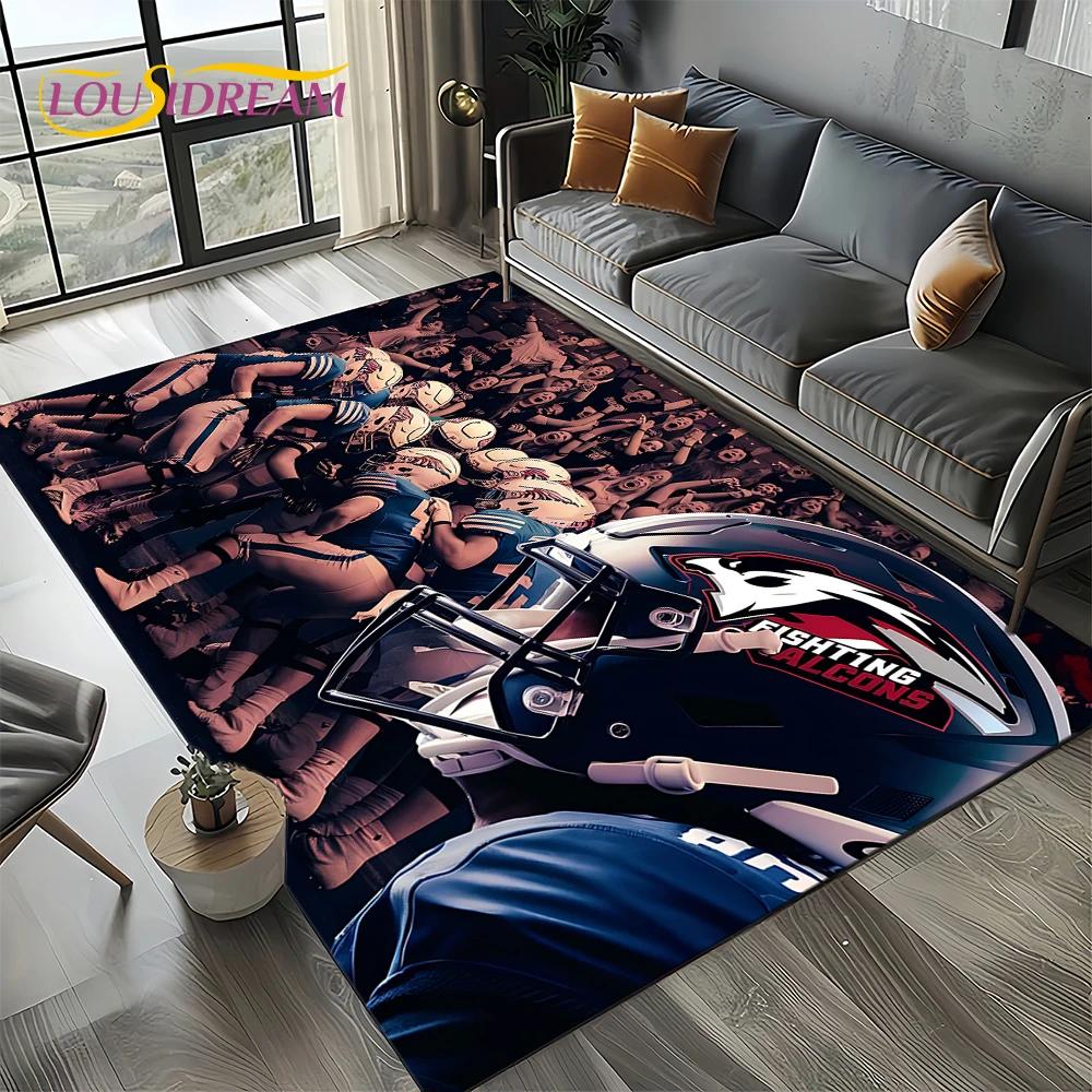2025 Rugbyfeld Rugby American Football Cartoon Teppich für Wohnzimmer Schlafzimmer Zuhause Sofa Dekoration, Teppich rutschfeste Fußmatte