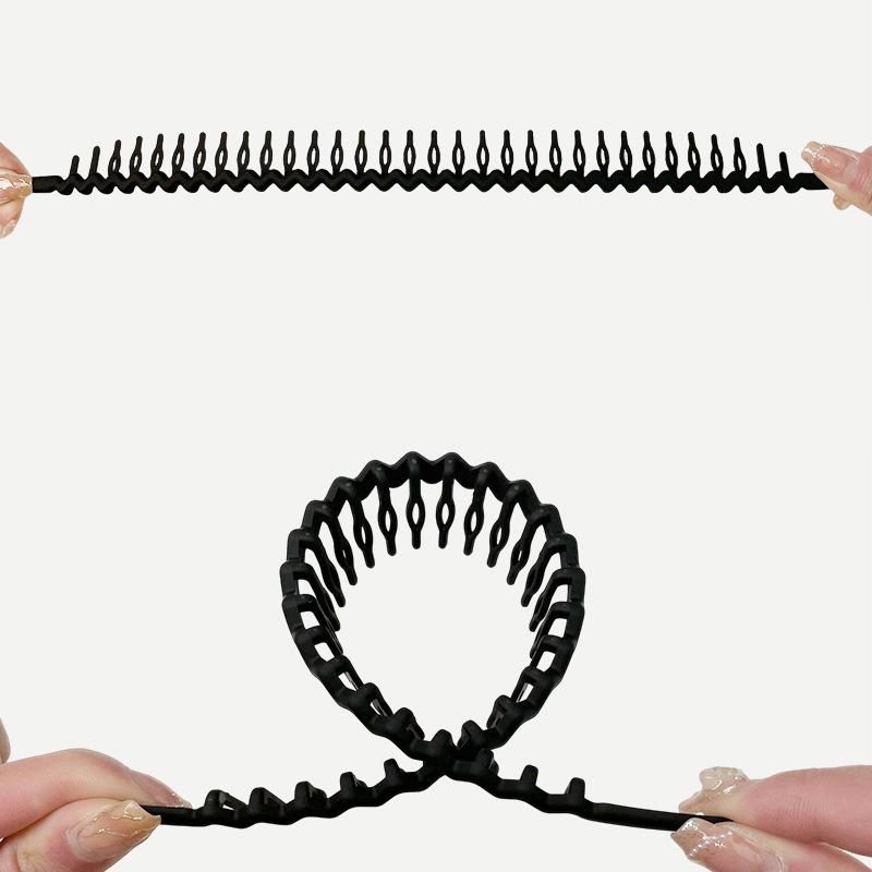 Women Simple Colorful Matte Toothed Hairbands Broken Hair Finishing Headband Outdoor Hair Hoop Headwear  Hair Accessories