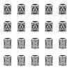 20Pcs 2 Styles Alloy European Beads Large Hole Beads Column with Trinity Knot & Valknut Pattern Antique Silver 15.5~16x11~12.5mm Hole: 7~8.5mm