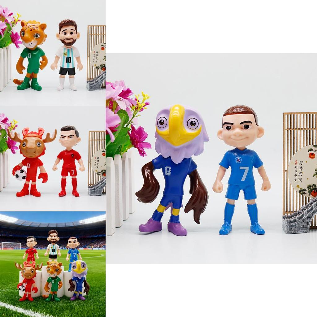 Pvc Soccer Fan Figurine Car Ornament Memorial Home Decor For Football Fans And Collectors