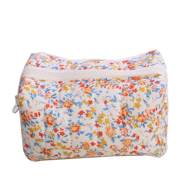 Femei Modă Imprimeu Floral Geantă Cosmetică Organizator Articole de Toaletă Călătorie Geantă Plic Moale Îngroșată