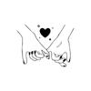 Valentines Day Wall Sticker Adhesive Black Holding Hand Heart PVC Decal Home Decors Creative Wall Art Murals Accessory