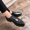 Leather shoes men's 2025 summer hollow breathable business personality Korean version trendy fashion leather shoes
