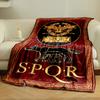 SPQR Roman Empire Themed Blanket with She-Wolf and Legion EagleBlanket for Livingroom Couch lunch break throw for Friend's festival Gift