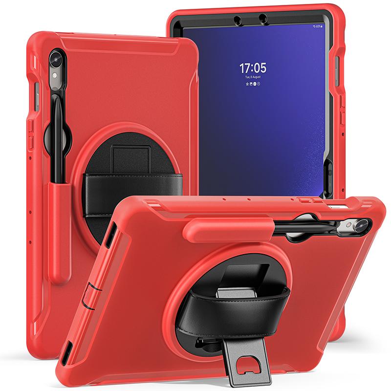 Custodia con Cinturino a Mano per Samsung Galaxy Tab S9/S8/S7 Universale 11 Pollici Antiurto Robusta con Portapenne Cavalletto