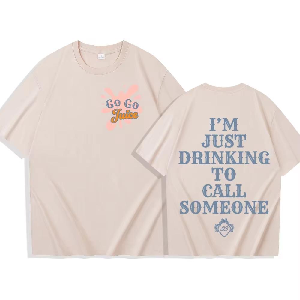 

Sabrina Carpenter Mans Best Friend Go Go Juice Tshirt Harajuku Oneck Casual Shirt Gift 4XL