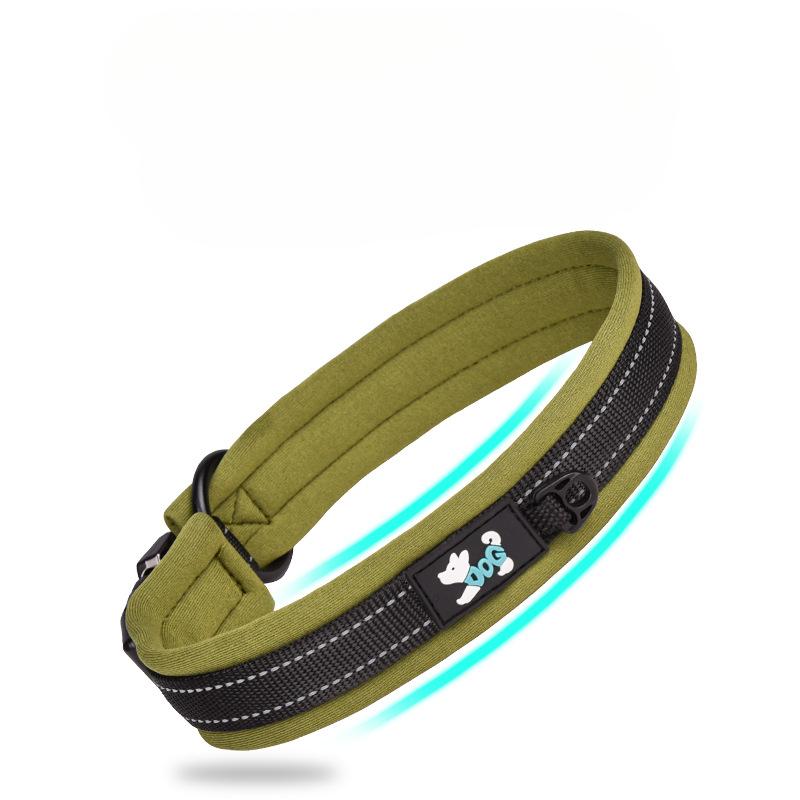 Nylon Reflective Pet Collar  Plug In Dog Collar  Adjustable Pet Large  Medium and Small Collar