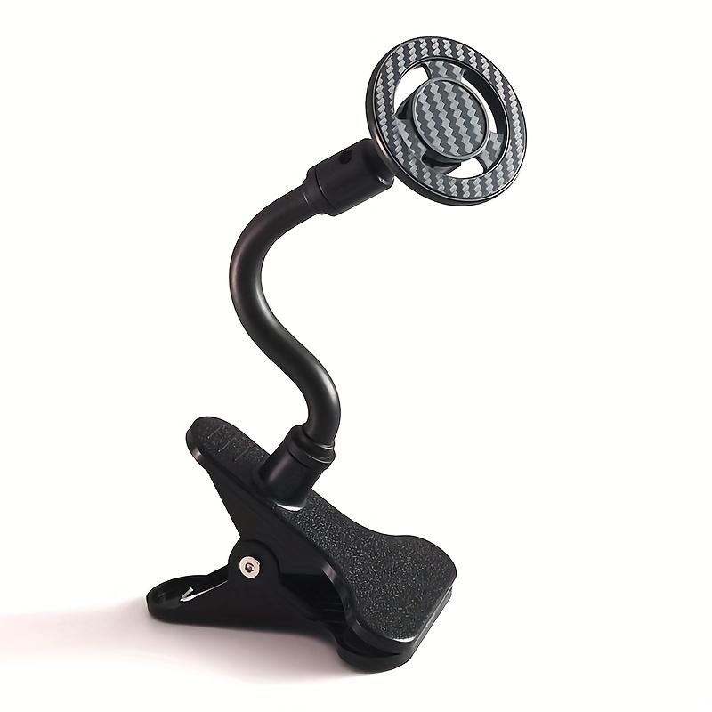 

Magnetic Phone Holder with Clip, 360° Rotating Universal Stand for Phones, Ideal for Online Learning And at Your Desk чорний