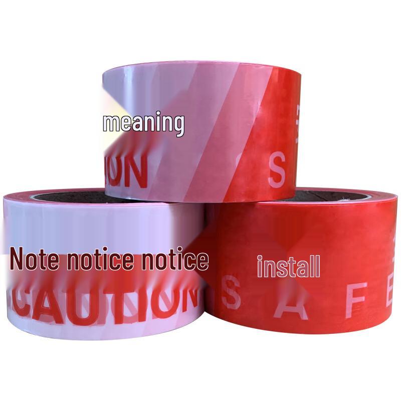 Brangdy Red & White Safety Warning Barrier Tape