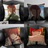 1pc Anime Chainsaw Man Makima Pillow Case Fashion Square Pillowcase Bedroom Sofa Room Ins Decoration Leisure
