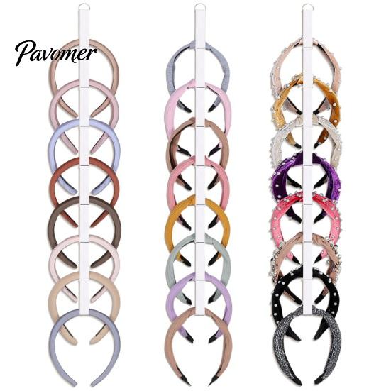 Vertical Headband Storage Girl Holder Organizer 24-Slot Hanging Hairband Rack High-Density Elastic Hair Hoop Display Stand