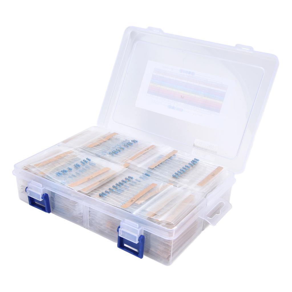 1450Pcs Metal Film Resistor Kit 145 Values Assortment 1 1M Ohm  1 4W for DIY Experiments