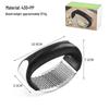 Stainless Steel Garlic Press & Peeler - Manual Ring-shaped Masher & Mincer Tool for Kitchen Use