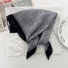 Korean ins retro polka dot small square scarf female 1116 spring and summer decorative versatile cotton small silk scarf tied hair streamer