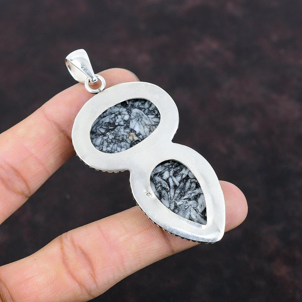 Pinolith Jasper Pendant Handmade Unique Jewelry 925 Sterling Silver Pendant Gemstone Jewelry Vintage Pendant Gift For Him Birthstone Jewelry