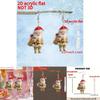 Santa Claus Acrylic Earrings With Silver Pins For Festive Holiday Gift
