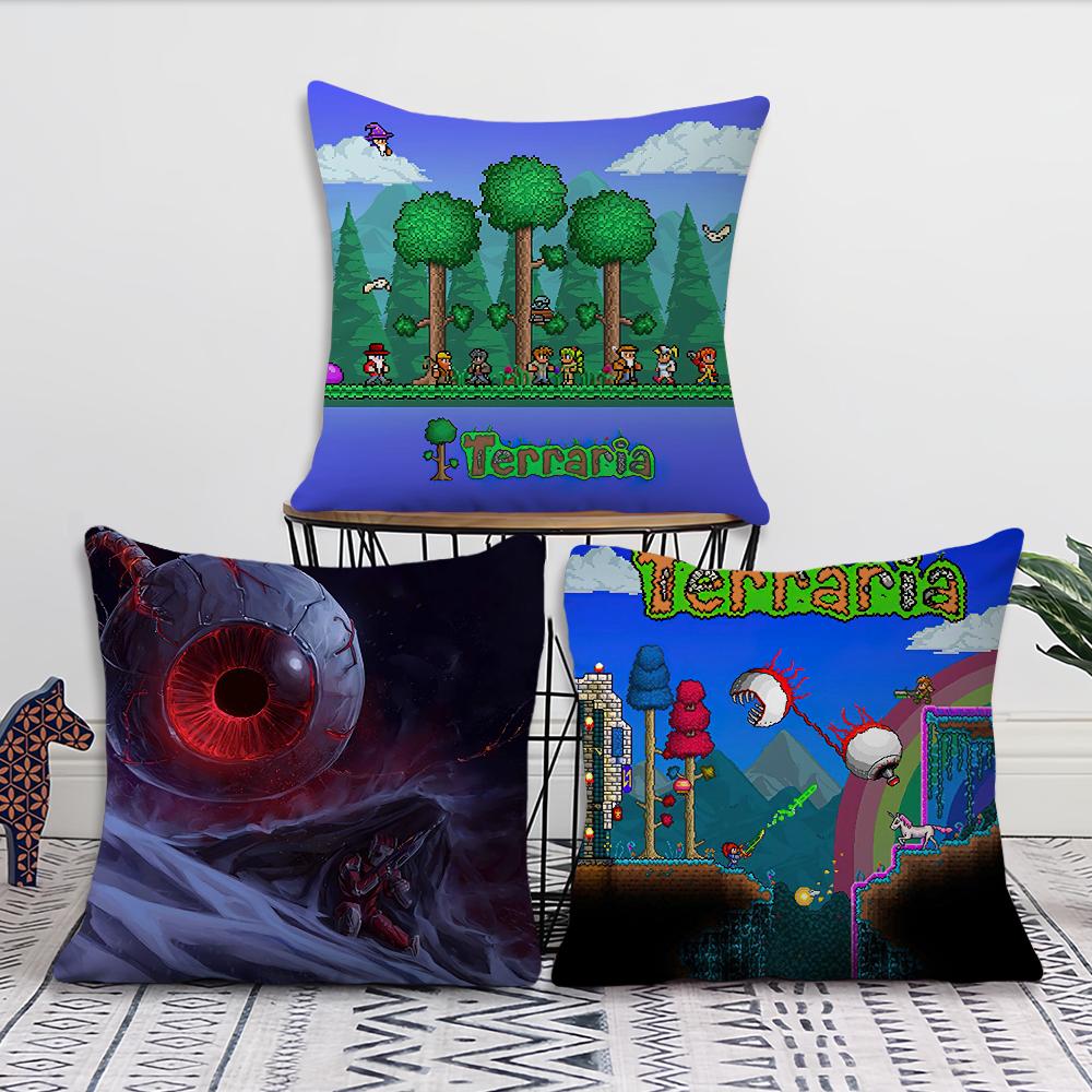 Spiel T-Terraria Kissenbezug Wohnzimmer Zuhause Sofa Büro Geschäft Abdeckung Druck Komfort Dekoration Nordische Schlichtheit