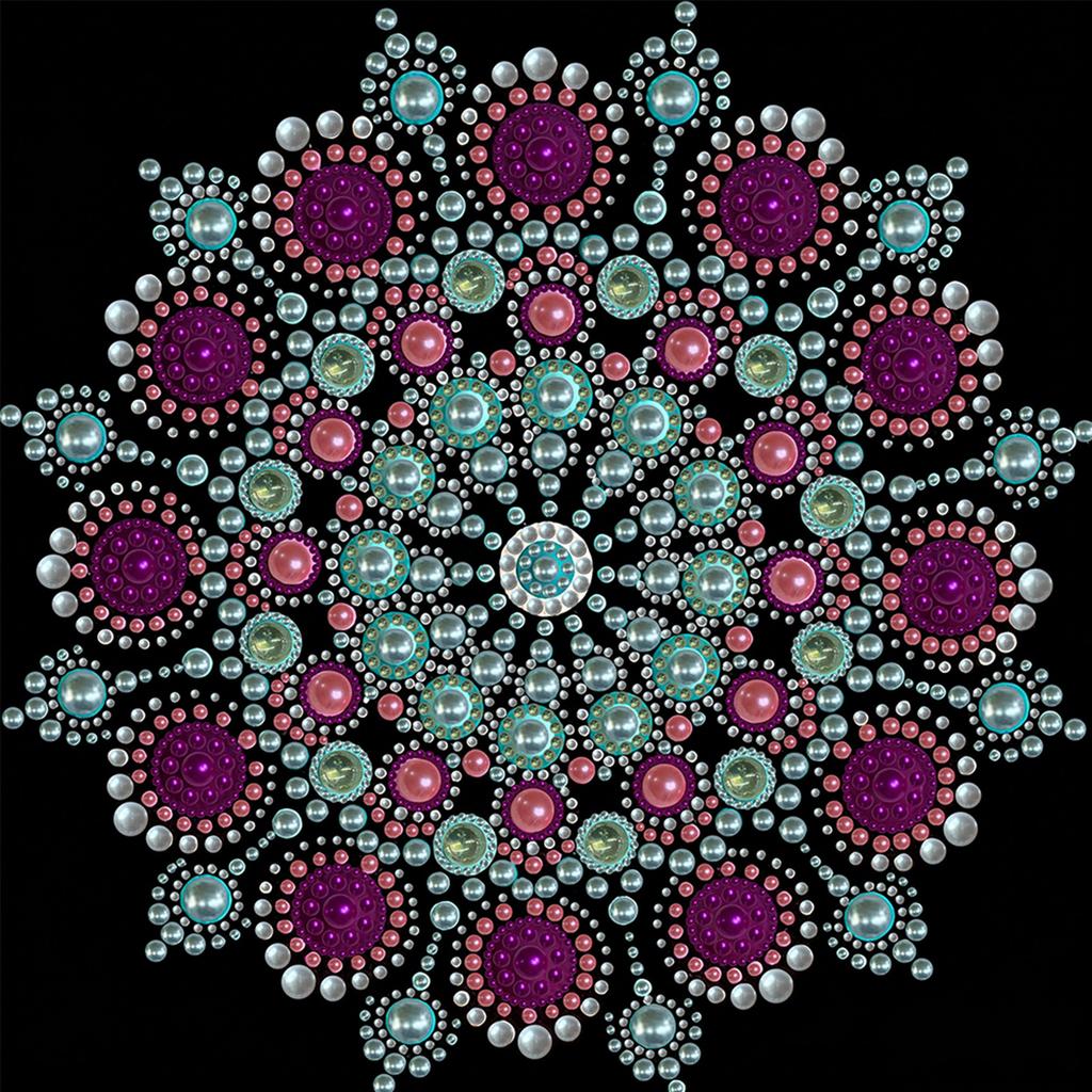 Gör-det-själv Mandala Pärlmålning Konstkit 25x25cm Pärlkonstmålning Utan Ram för Vuxna Nybörjare Hemväggdekor