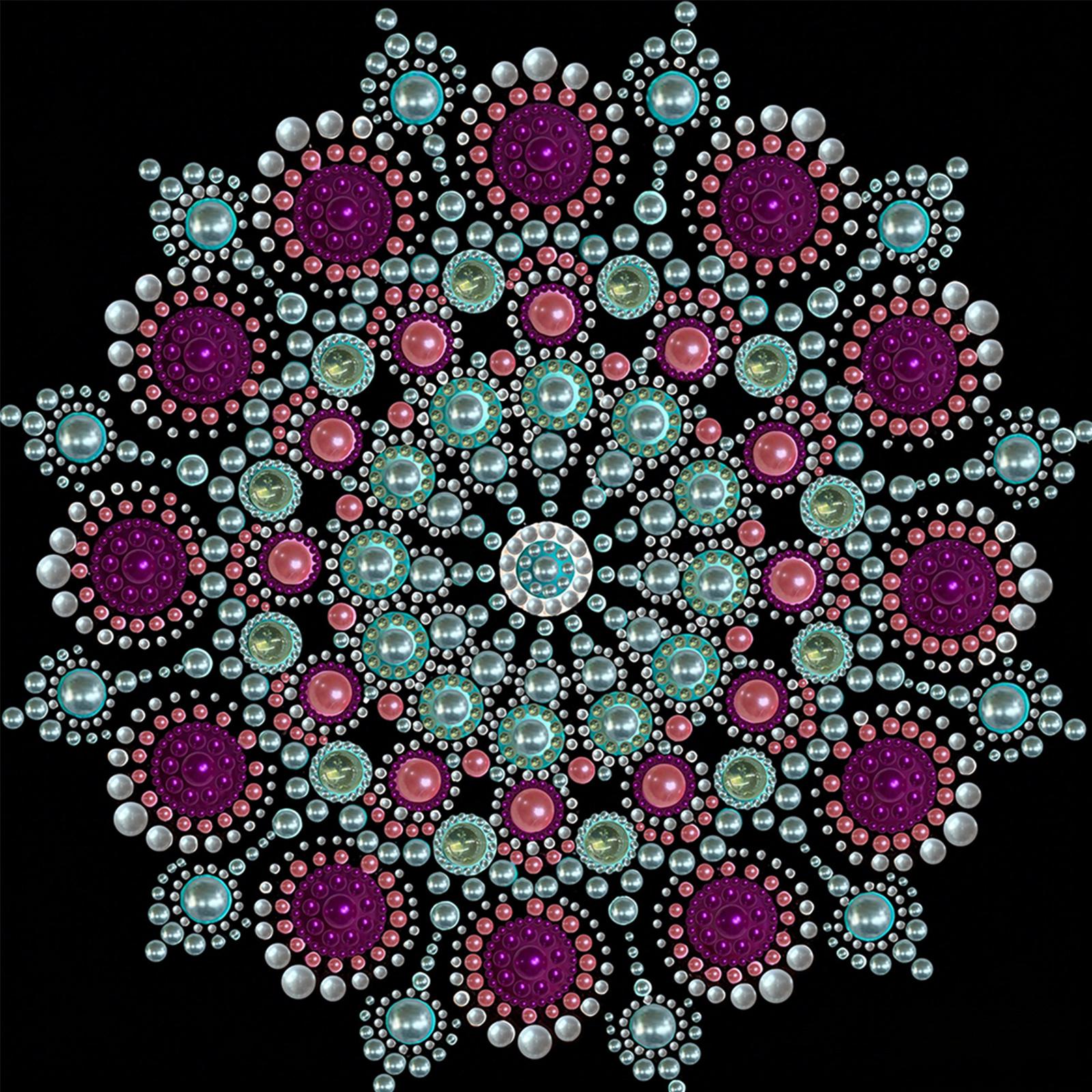 

DIY Mandala Pearl Painting Art Kits 25x25cm Pearl Art Painting Without Frame for Adults Beginners Home Wall Decor зелёный