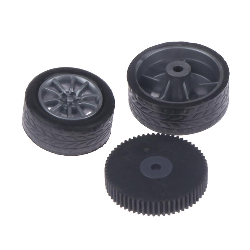 10Pcs Pc Toy Wheel Rubber Rim Tyres Diy Mini Technology 4Wd Colorful Tires Hole