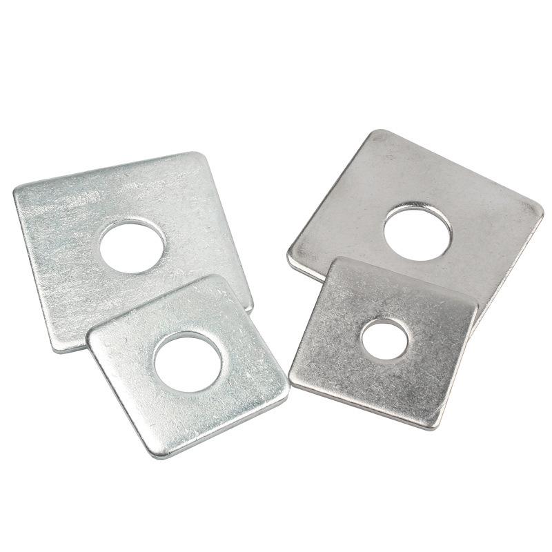 Thickened 304 Stainless Steel Square Washer for Curtain Walls - Available in Sizes M3, M4, M5, M8, M10, M12, M16.
