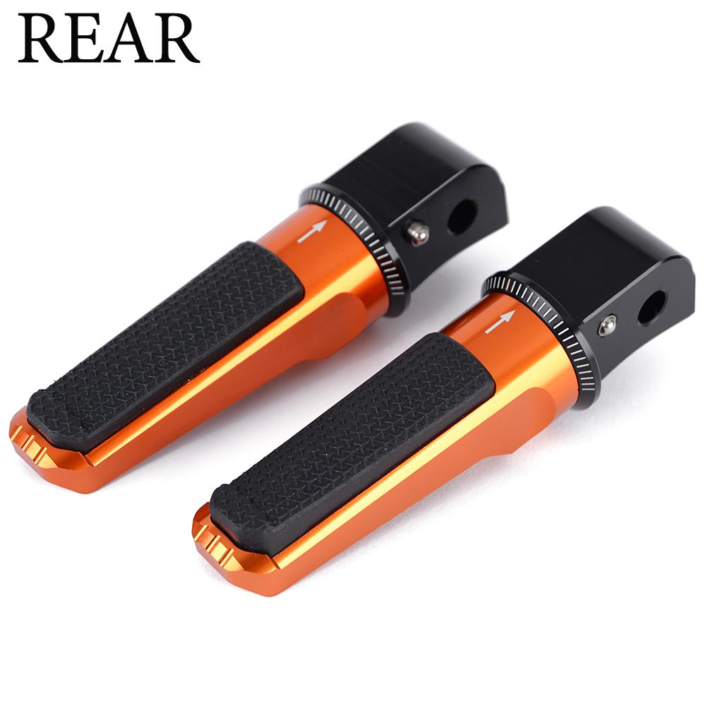 For DUKE 125 390 Rear Front Foot Pegs Rider Pedal Footrest For KTM DUKE125 DUKE390 2017 2018 2019 2020 2021