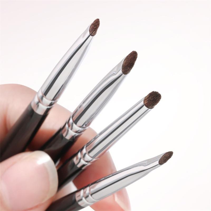 4 Stück Feine Lidschattenpinsel Verwischen Präzision Eyeliner Verwischen Make-up Pinsel Augenlid Highlighter Liegender Seidenwurm Make-up Pinsel Werkzeuge