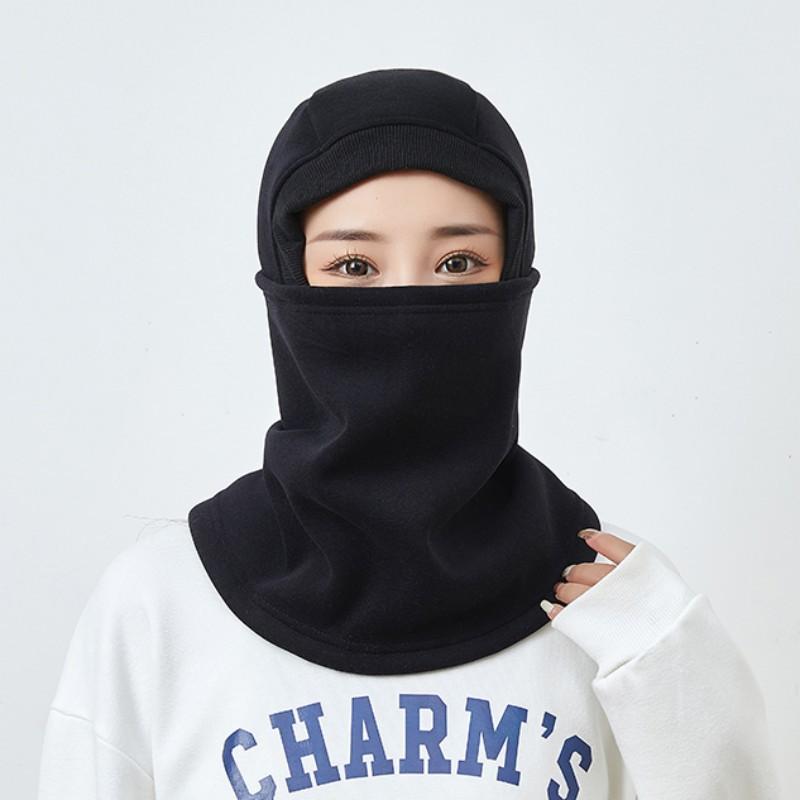 New Autumn and Winter Cold-proof Mask Outdoor Riding Ear Protection Face Protection Scarf Integrated Hat Plus Velvet Thickened Warm Windproof Hat