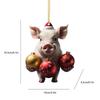 Animal Ornaments For Christmas Tree 2D Animal Theme Christmas Ornaments Colored Balls Pattern Front Door Decorations For