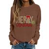 Women's Casual Christmas Print Long Sleeve Round Neck Top