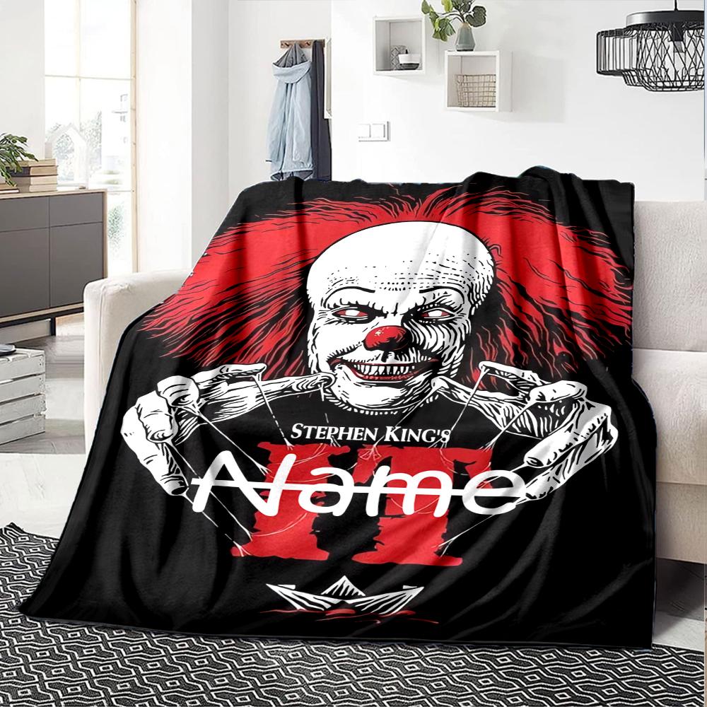 Individuell bedruckte Halloween-Horror-Themen-Decke - Perfekt für Sofa, Bett, Reisen & Outdoor | Maschinenwaschbar, Gemütlich & Langlebig.