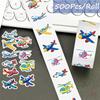 500Pcs/Roll Cartoon Airplanes Kids Rewards Stickers - DIY Scrapbooks Album Decor Sealing Label Decals