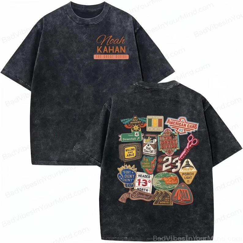 Noah Kahan The Divide Tour Comfort Color Shirt, Wash T-Shirt, I'Ll Leave Porch L
