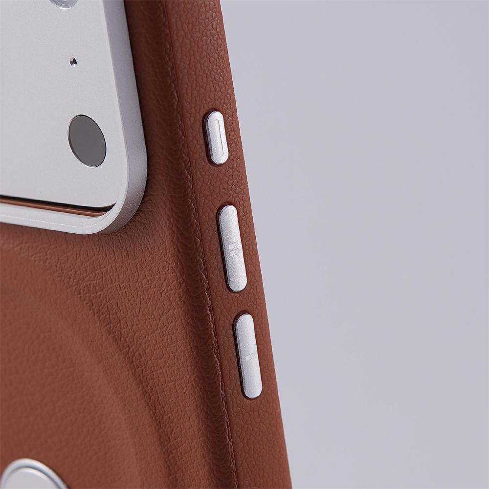 Luxury Rotation Holder Shockproof Leather For MagSafe Case For iPhone 17 Pro Max 16 15 14 13 Magnetic Wireless Charging Cover