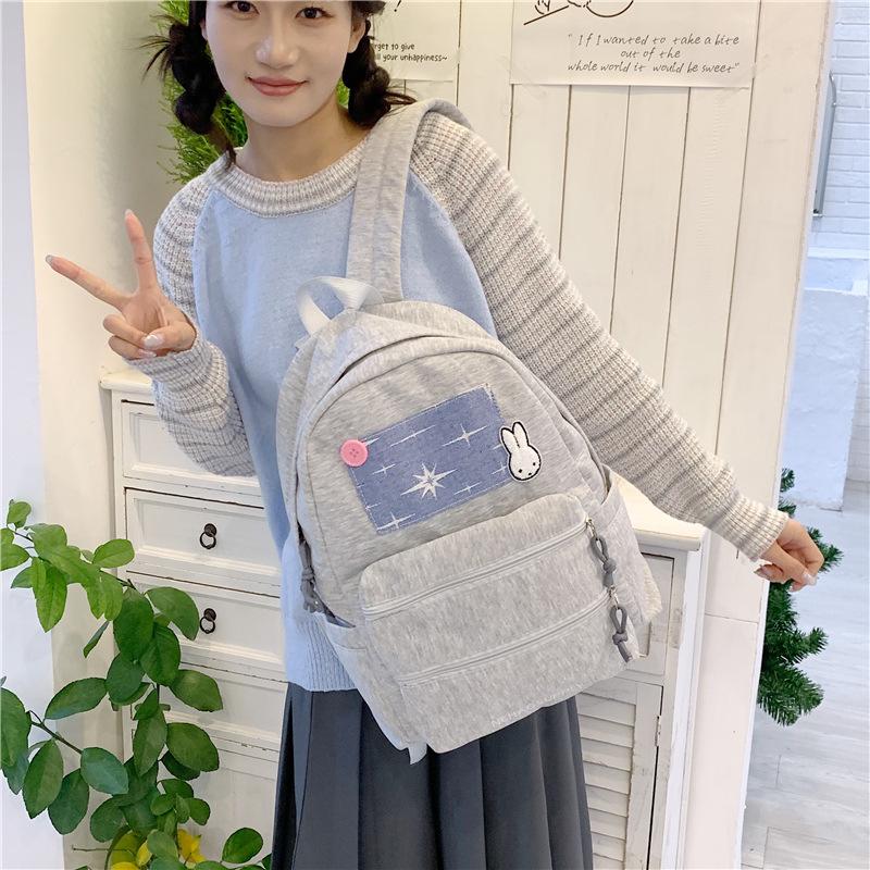 Schoolbag Japanese plaid student schoolbag niche ins style retro versatile cute high school student large capacity backpack